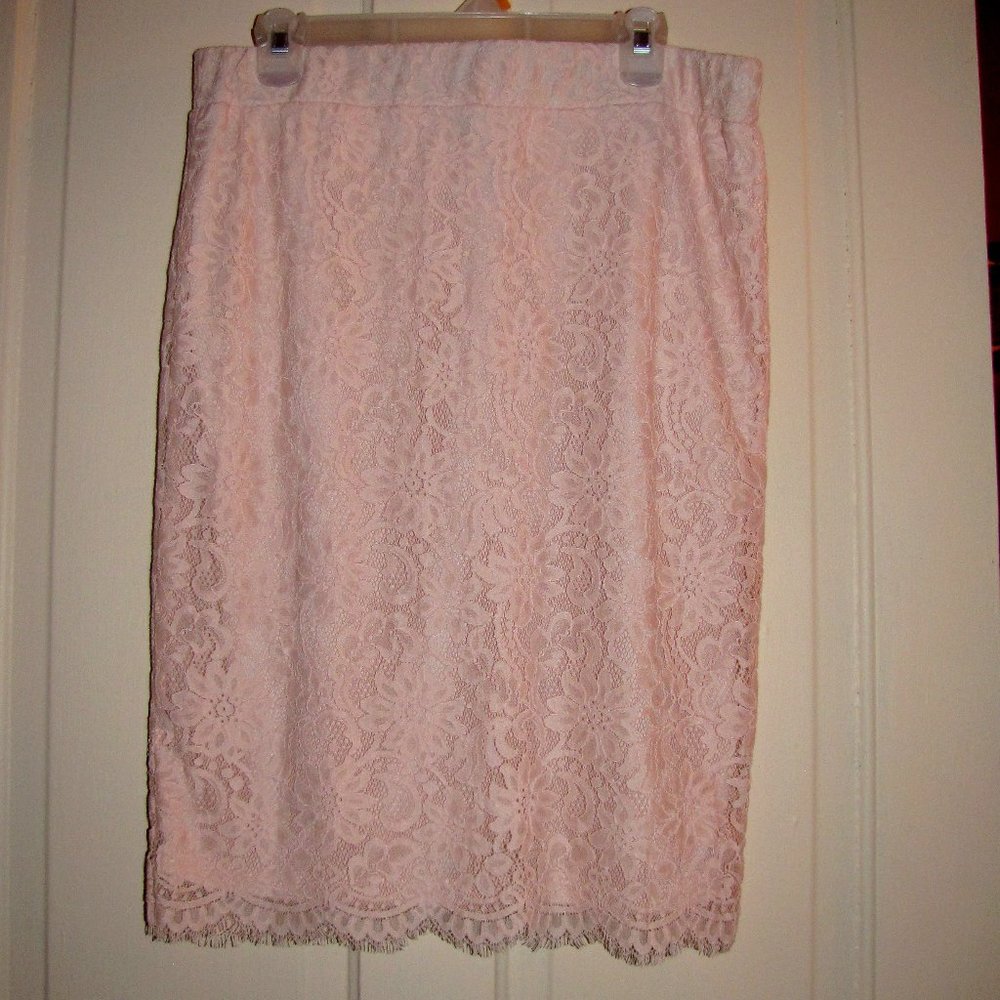 NWOT Peach Lace XL Skirt
